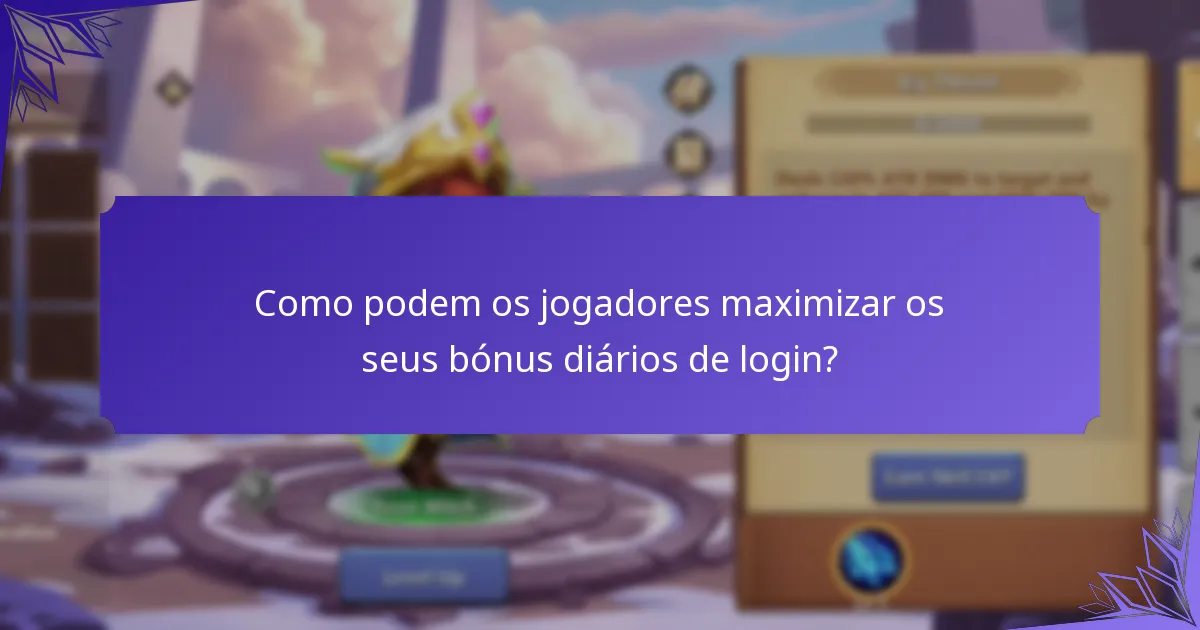 Como podem os jogadores participar nos eventos diários de login?