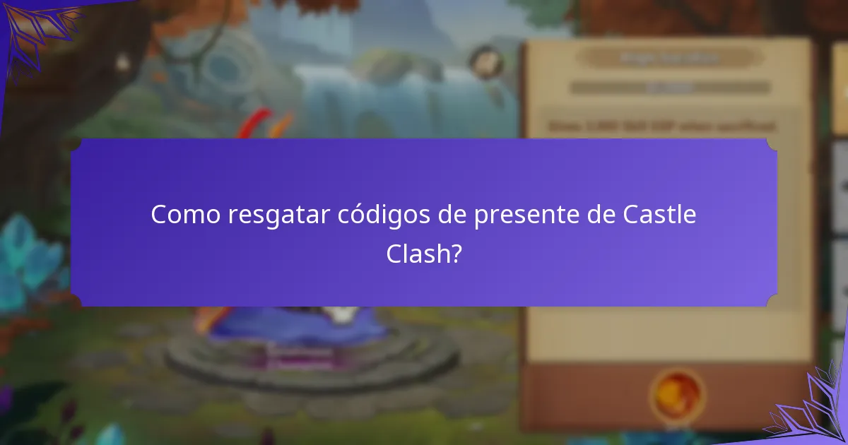 Que recompensas posso obter com os códigos de presente de Castle Clash?