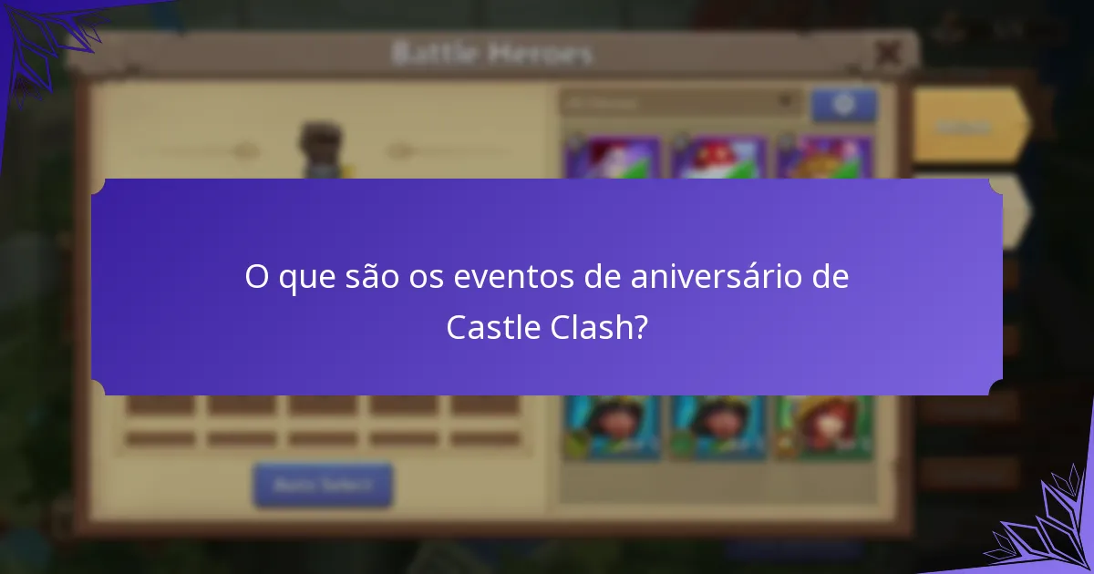 Como podem os jogadores participar nos eventos de aniversário?