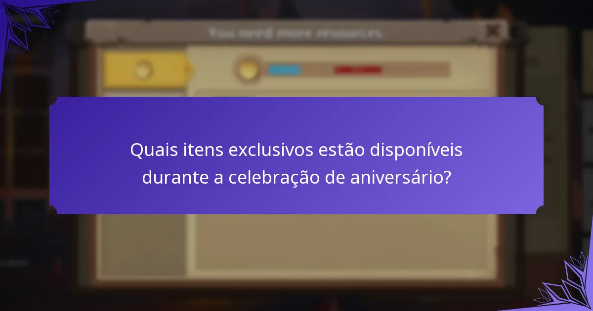 Como os bónus de aniversário atuais se comparam aos eventos passados?