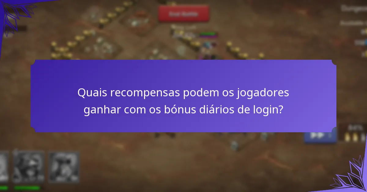 Quais são as atualizações recentes nos Bónus Diários de Login de Castle Clash?